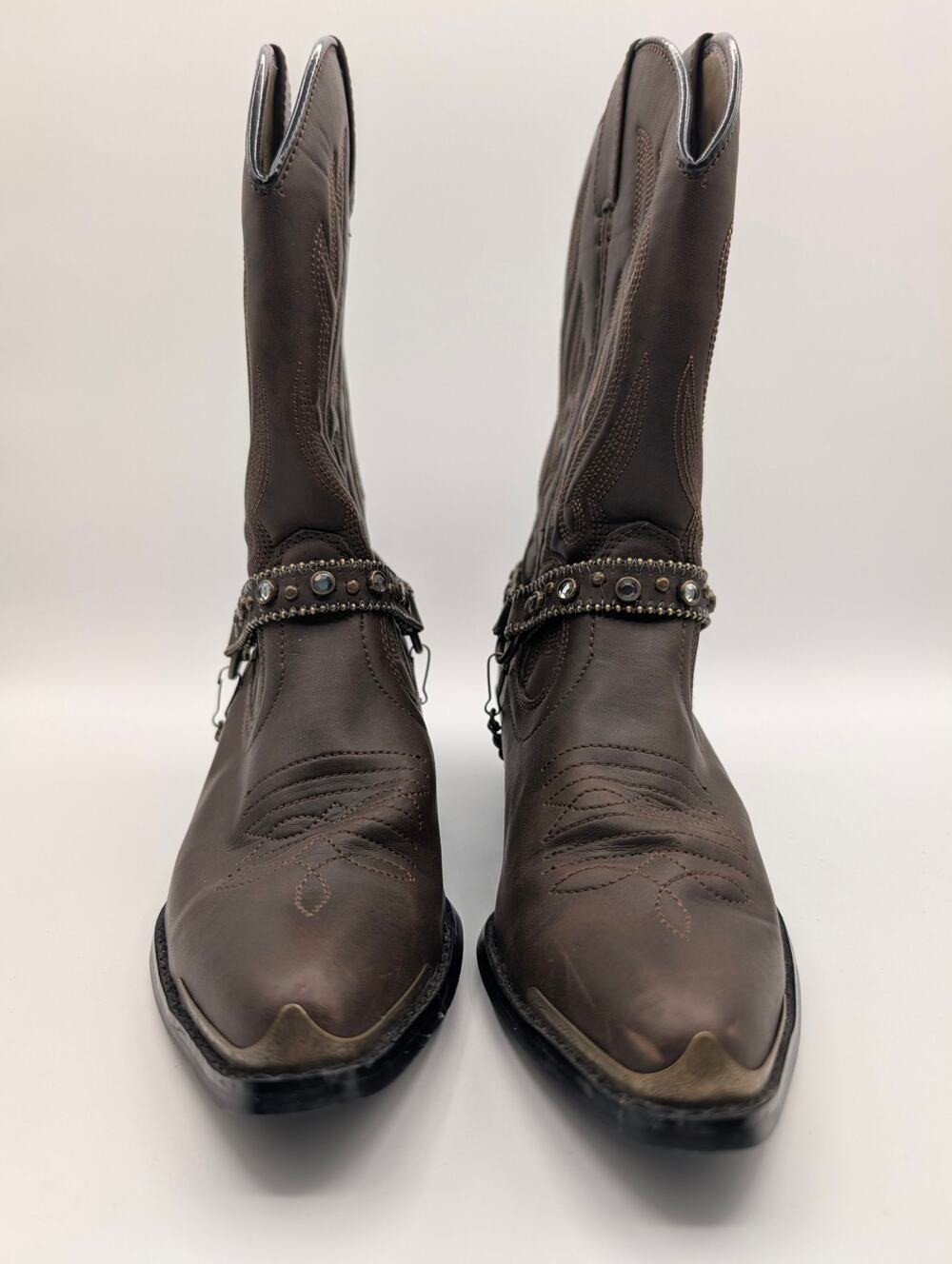 Smoky Mountain Women's Mid-Calf Harness Western Boots Size 6M